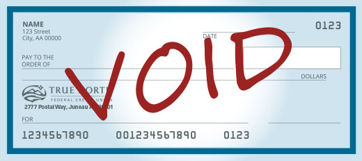 Bluewave CREDIT UNION VOIDED CHECK SAMPLE